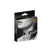 Черный чокер с замком в форме сердца - Bijoux Pour Toi - купить с доставкой в Ангарске