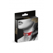 Красный узенький чокер с кольцом - Bijoux Pour Toi - купить с доставкой в Ангарске