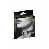 Чёрный чокер с кольцом в форме сердца - Bijoux Pour Toi - купить с доставкой в Ангарске