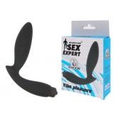 Чёрный вибростимулятор простаты Sex Expert Vibe Pleasure - Sex Expert - в Ангарске купить с доставкой