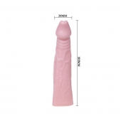 Телесная насадка с вибрацией Sex Expert - 18 см. - Sex Expert - в Ангарске купить с доставкой