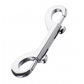Серебристый двухсторонний карабин TOYFA Metal - ToyFa - купить с доставкой в Ангарске