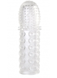 Прозрачная закрытая гелевая насадка - 13,5 см. - Toyfa Basic - в Ангарске купить с доставкой