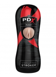 Мастурбатор-вагина Vibrating Pussy Stroker с вибрацией - Pipedream - в Ангарске купить с доставкой