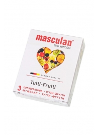 Жёлтые презервативы Masculan Ultra Tutti-Frutti с фруктовым ароматом - 3 шт. - Masculan - купить с доставкой в Ангарске