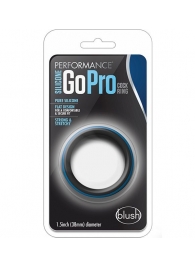 Черно-синее эрекционное кольцо Silicone Go Pro Cock Ring - Blush Novelties - в Ангарске купить с доставкой