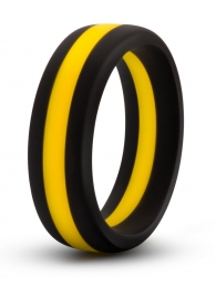 Черно-желтое силиконовое эрекционное кольцо Silicone Go Pro Cock Ring - Blush Novelties - в Ангарске купить с доставкой