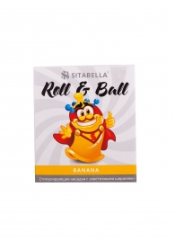 Стимулирующий презерватив-насадка Roll   Ball Banana - Sitabella - купить с доставкой в Ангарске