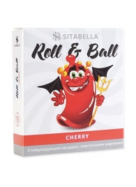 Стимулирующий презерватив-насадка Roll   Ball Cherry - Sitabella - купить с доставкой в Ангарске