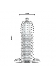 Закрытая прозрачная насадка Crystal sleeve - 12 см. - Erowoman-Eroman - в Ангарске купить с доставкой
