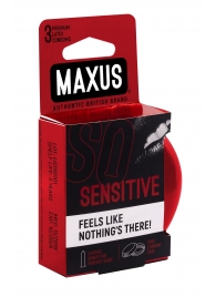 Ультратонкие презервативы в железном кейсе MAXUS Sensitive - 3 шт. - Maxus - купить с доставкой в Ангарске