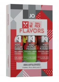 Подарочный набор ароматизированных лубрикантов Tri-Me Triple Pack Flavors - System JO - купить с доставкой в Ангарске