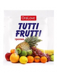 Пробник гель-смазки Tutti-frutti со вкусом тропических фруктов - 4 гр. - Биоритм - купить с доставкой в Ангарске