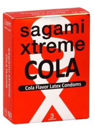 Ароматизированные презервативы Sagami Xtreme COLA - 3 шт. - Sagami - купить с доставкой в Ангарске