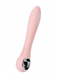 Розовый силиконовый вибратор с электростимуляцией GALVANI VIBE - 21 см. - ToyFa - купить с доставкой в Ангарске