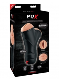 Мастурбатор в колбе с двумя тоннелями Double Penetration Vibrating Stroker - Pipedream - в Ангарске купить с доставкой