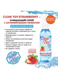 Очищающий спрей для игрушек CLEAR TOY Strawberry - 100 мл. - Биоритм - купить с доставкой в Ангарске