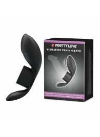 Черное кольцо на пенис с вибрацией Vibration Penis Sleeve - Baile - в Ангарске купить с доставкой
