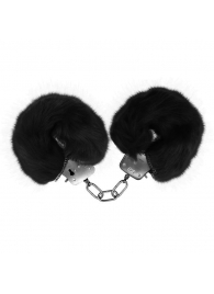 Черные меховые наручники Love с ключиками - Baile - купить с доставкой в Ангарске