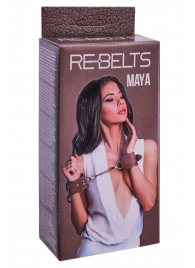 Коричневые кожаные наручники Maya - Rebelts - купить с доставкой в Ангарске