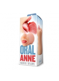 Телесный мастурбатор-ротик с язычком Oral Anne - Blush Novelties - в Ангарске купить с доставкой