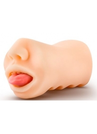 Телесный мастурбатор-ротик с язычком Oral Anne - Blush Novelties - в Ангарске купить с доставкой
