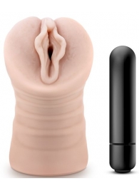 Телесный мастурбатор-вагина с вибропулей Ashley - Blush Novelties - в Ангарске купить с доставкой