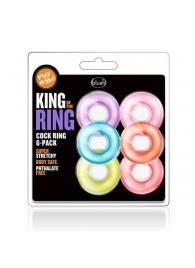 Набор из 6 эрекционных колец King of the Ring - Blush Novelties - в Ангарске купить с доставкой