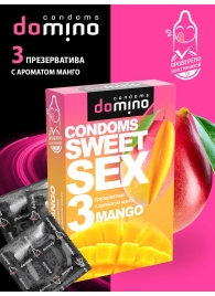 Презервативы для орального секса DOMINO Sweet Sex с ароматом манго - 3 шт. - Domino - купить с доставкой в Ангарске