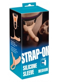 Силиконовый полый страпон на ремнях Silicone Strap-on - 16 см. - Orion - купить с доставкой в Ангарске