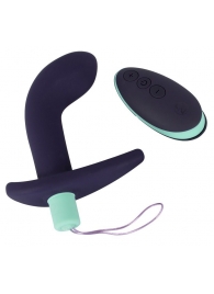 Темно-фиолетовый вибростимулятор простаты с пультом ДУ Remote Controlled Prostate Plug - Orion - в Ангарске купить с доставкой