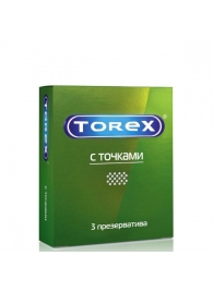 Текстурированные презервативы Torex  С точками  - 3 шт. - Torex - купить с доставкой в Ангарске