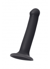 Черный фаллос на присоске Silicone Bendable Dildo M - 18 см. - Strap-on-me - купить с доставкой в Ангарске