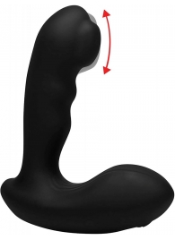 Черный стимулятор простаты Alpha-Pro 7X P-Milker Silicone Prostate Stimulator with Milking Bead - XR Brands - в Ангарске купить с доставкой