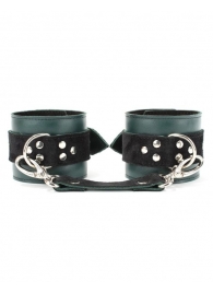 Изумрудные наручники Ladys Arsenal на карабинах - БДСМ Арсенал - купить с доставкой в Ангарске