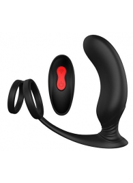 Черный массажер простаты REMOTE P-PLEASER - Dream Toys - в Ангарске купить с доставкой