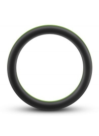 Черно-зеленое эрекционное кольцо Silicone Go Pro Cock Ring - Blush Novelties - в Ангарске купить с доставкой