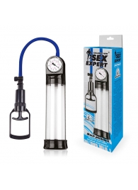 Прозрачная вакуумная помпа Sex Expert с манометром - Sex Expert - в Ангарске купить с доставкой