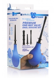 Анальный душ с 3 насадками Premium One-way Valve Anal Douche Set - XR Brands - купить с доставкой в Ангарске