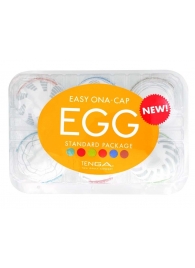 Набор из 6 мастурбаторов Tenga EGG Easy Beat с различным рельефом - Tenga - в Ангарске купить с доставкой