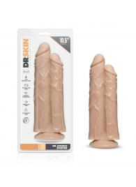 Телесный сдвоенный фаллоимитатор Double Trouble Double Shaft Dildo - 24 см. - Blush Novelties