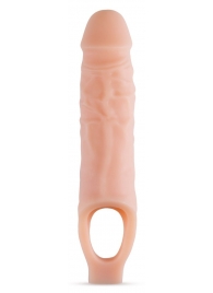 Телесный реалистичный фаллоудлинитель 9 Inch Silicone Cock Sheath Penis Extender - 22,86 см. - Blush Novelties - в Ангарске купить с доставкой