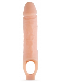 Телесный реалистичный фаллоудлинитель 10 Inch Silicone Cock Sheath Penis Extender - 25,4 см. - Blush Novelties - в Ангарске купить с доставкой