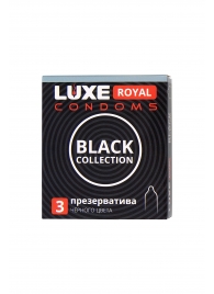 Черные презервативы LUXE Royal Black Collection - 3 шт. - Luxe - купить с доставкой в Ангарске