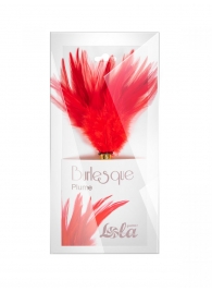 Красный перьевой тиклер Plume - 23 см. - Lola Lingerie - купить с доставкой в Ангарске