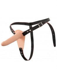 Телесный поясной страпон с вибрацией Vibrating Strap-On - 15,7 см. - Orion - купить с доставкой в Ангарске