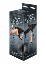 Черный пояс для женщин BEST SELECT с 3 насадками - LOVETOY (А-Полимер) - купить с доставкой в Ангарске