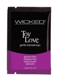 Лубрикант на водной основе для использования с игрушками WICKED Toy Love - 3 мл. - Wicked - купить с доставкой в Ангарске