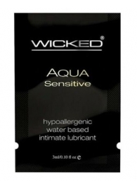 Мягкий лубрикант на водной основе WICKED AQUA Sensitive - 3 мл. - Wicked - купить с доставкой в Ангарске