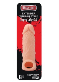 Телесная насадка EXTENDER WITH BALL STRAP 5.5 - 14 см. - Dream Toys - в Ангарске купить с доставкой